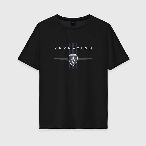 Женская футболка оверсайз VNV Nation - a futurepop band / Черный – фото 1