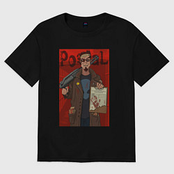 Футболка оверсайз женская Postal - petition, цвет: черный