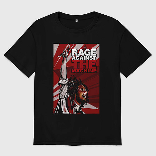 Женская футболка оверсайз RATM - Zack / Черный – фото 1