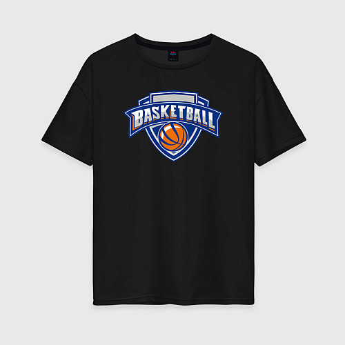 Женская футболка оверсайз Basketball team / Черный – фото 1