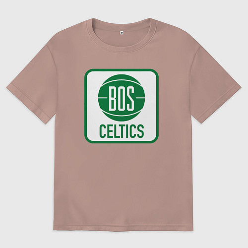 Женская футболка оверсайз Bos Celtics / Пыльно-розовый – фото 1