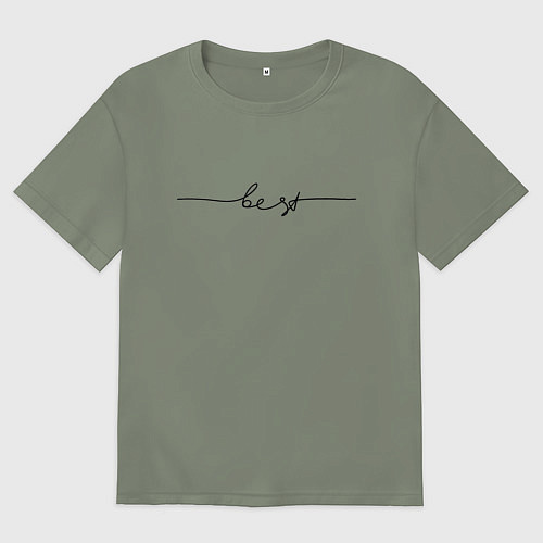 Женская футболка оверсайз Бест линия / Авокадо – фото 1