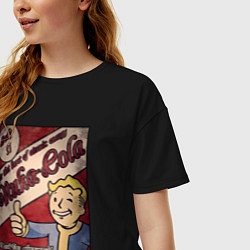 Футболка оверсайз женская Vault boy - nuclear cola, цвет: черный — фото 2