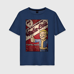 Футболка оверсайз женская Vault boy - nuclear cola, цвет: тёмно-синий