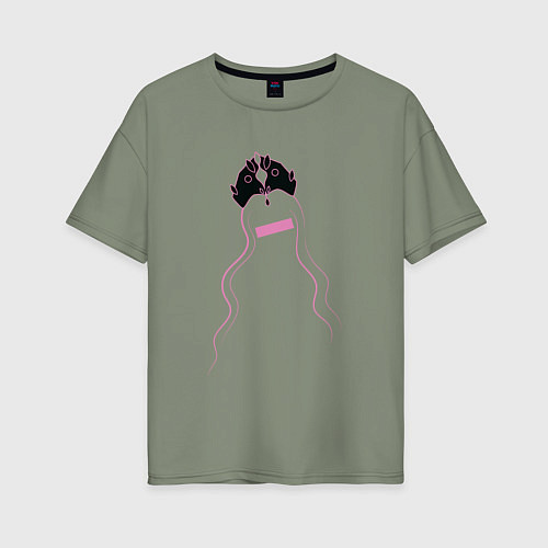 Женская футболка оверсайз Девушка без имени / Авокадо – фото 1