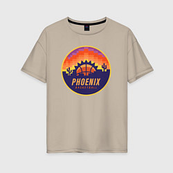 Женская футболка оверсайз Phoenix basketball