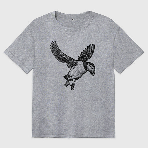 Женская футболка оверсайз Тупик в полёте / Меланж – фото 1