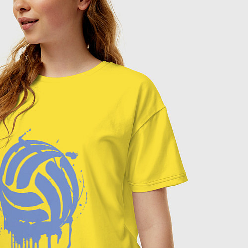 Женская футболка оверсайз Ink volleyball / Желтый – фото 3