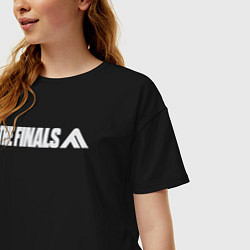 Футболка оверсайз женская The finals logo, цвет: черный — фото 2