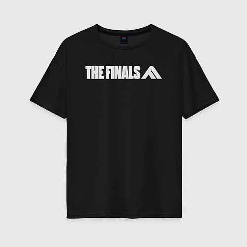 Женская футболка оверсайз The finals logo / Черный – фото 1