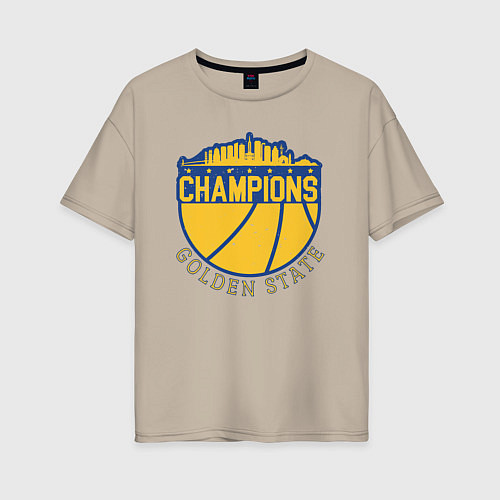 Женская футболка оверсайз Champions Golden State / Миндальный – фото 1