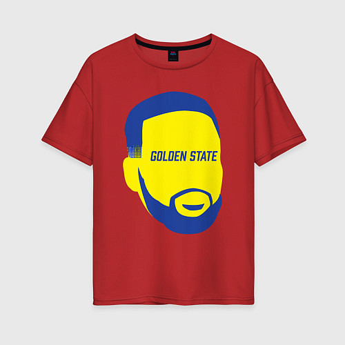 Женская футболка оверсайз Golden State Curry / Красный – фото 1