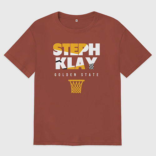 Женская футболка оверсайз Steph and Klay / Кирпичный – фото 1