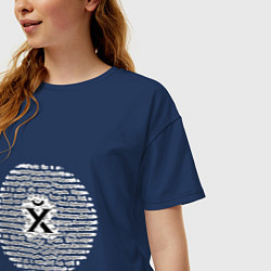 Футболка оверсайз женская Йух, цвет: тёмно-синий — фото 2