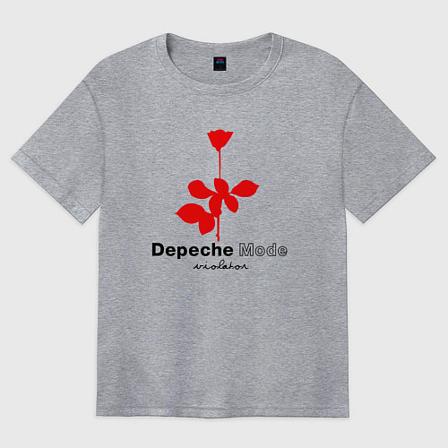 Женская футболка оверсайз Depeche Mode - Violator album logo / Меланж – фото 1