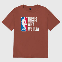 Женская футболка оверсайз NBA вот почему мы играем