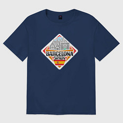 Женская футболка оверсайз Barcelona Spain