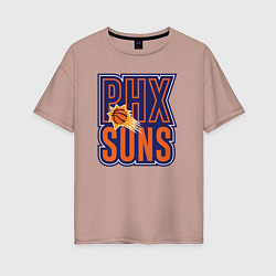 Футболка оверсайз женская Phx Suns, цвет: пыльно-розовый