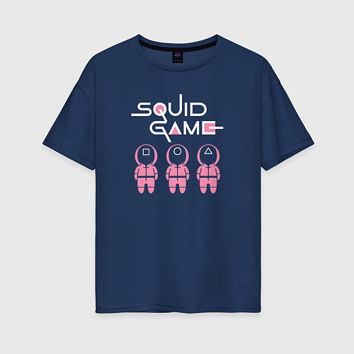 Женская футболка оверсайз The Squid Game - Guardians / Тёмно-синий – фото 1