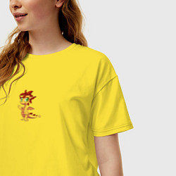 Футболка оверсайз женская Дракон символ 2024, цвет: желтый — фото 2