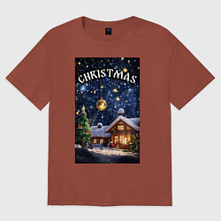 Женская футболка оверсайз Рождественские дни