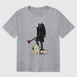 Футболка оверсайз женская Камерамен победил скибиди туалет, цвет: меланж