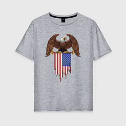 Женская футболка оверсайз США орёл