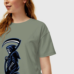 Футболка оверсайз женская Grim reaper, цвет: авокадо — фото 2