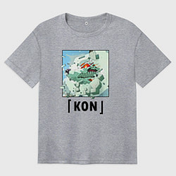 Женская футболка оверсайз Кон - призыв лиса