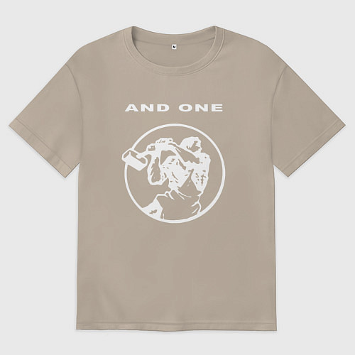 Женская футболка оверсайз And One synthpop band / Миндальный – фото 1