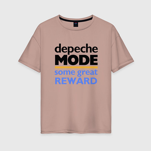 Женская футболка оверсайз Depeche Mode - Some Great Reward / Пыльно-розовый – фото 1