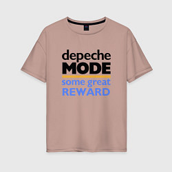 Футболка оверсайз женская Depeche Mode - Some Great Reward, цвет: пыльно-розовый