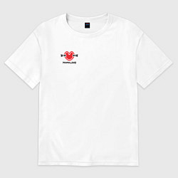 Футболка оверсайз женская Momaland logo, цвет: белый