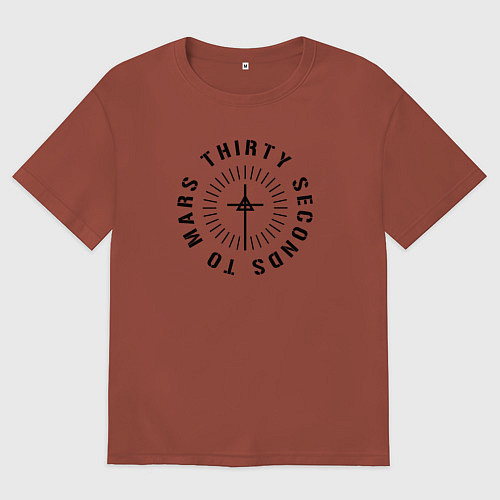 Женская футболка оверсайз 30STM logo / Кирпичный – фото 1
