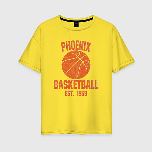 Женская футболка оверсайз Phoenix basketball 1968 / Желтый – фото 1