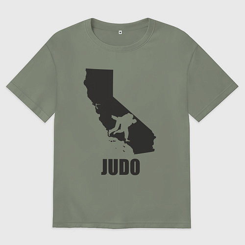Женская футболка оверсайз Дзюдо Калифорния / Авокадо – фото 1