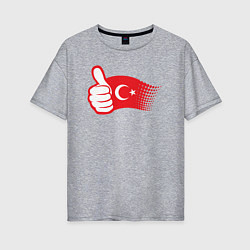Футболка оверсайз женская Турецкий лайк, цвет: меланж