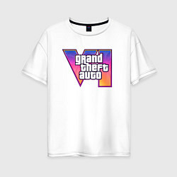 Женская футболка оверсайз Grand theft auto VI