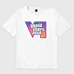 Футболка оверсайз женская Grand theft auto VI, цвет: белый