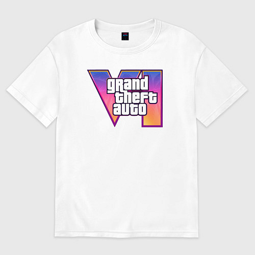 Женская футболка оверсайз GTA 6 logo / Белый – фото 1