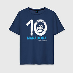 Футболка оверсайз женская Maradona 10, цвет: тёмно-синий