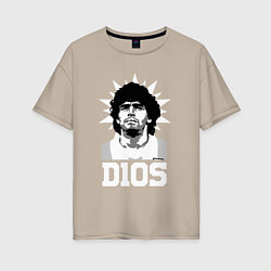 Женская футболка оверсайз Dios Diego Maradona