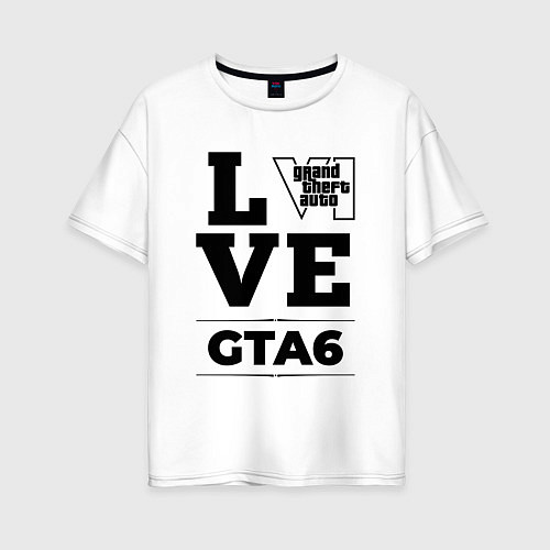 Женская футболка оверсайз GTA6 love classic / Белый – фото 1