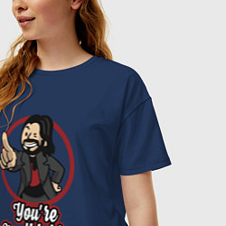 Футболка оверсайз женская Vault Keanu Reeves, цвет: тёмно-синий — фото 2