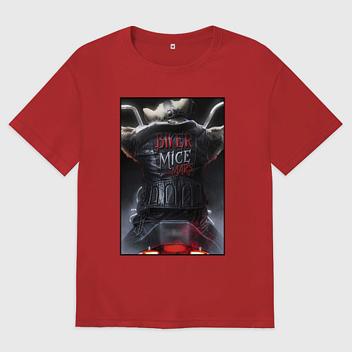 Женская футболка оверсайз Biker mice from mars - Throttle / Красный – фото 1