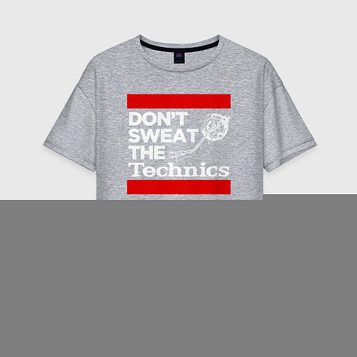 Женская футболка оверсайз Dont sweat the Technics / Меланж – фото 1