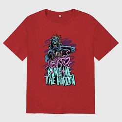 Футболка оверсайз женская Bring Me the Horizon - Zombie, цвет: красный