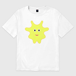 Женская футболка оверсайз Жёлтый веселый персонаж