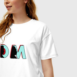 Футболка оверсайз женская Depeche Mode - DM logo, цвет: белый — фото 2