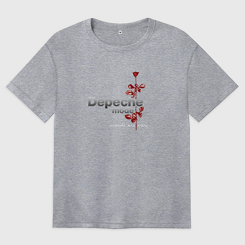 Женская футболка оверсайз Depeche Mode - Words are very / Меланж – фото 1